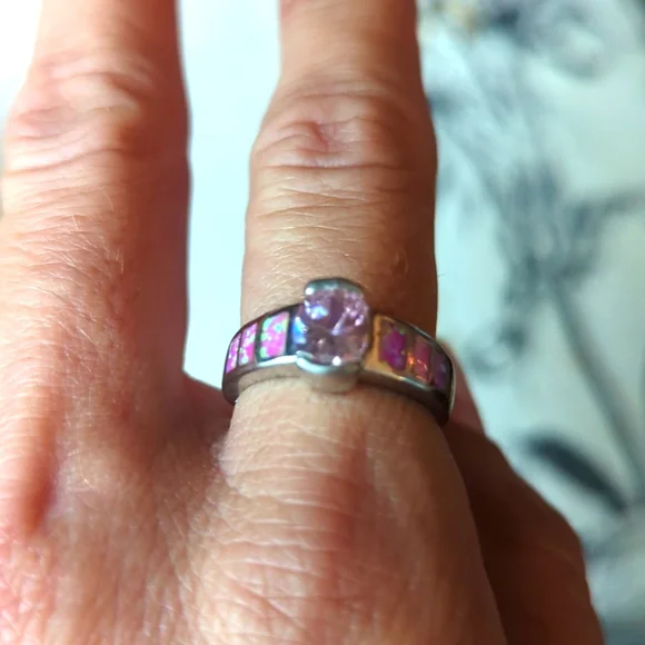 Nwt Pink Sapphire Ring Size 6.5